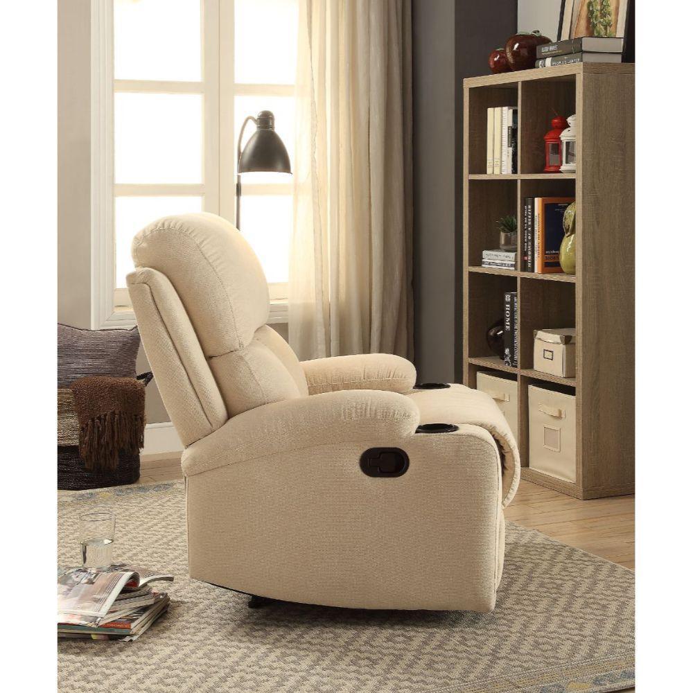 ACME Rosia Recliner, Beige Velvet