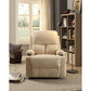 ACME Rosia Recliner, Beige Velvet