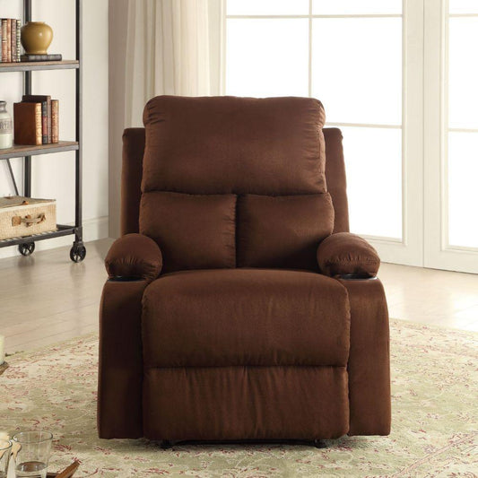 ACME Rosia Recliner, Chocolate Microfiber