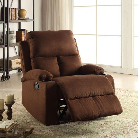 ACME Rosia Recliner, Chocolate Microfiber