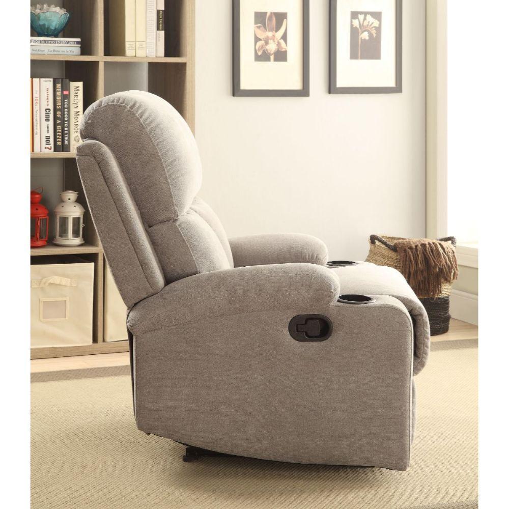 ACME Rosia Recliner, Gray Velvet