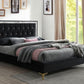 ACME Rowan Eastern King Bed, Black Fabric