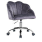 ACME Rowse Office Chair, Dark Gray Velvet & Chrome Finish