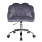 ACME Rowse Office Chair, Dark Gray Velvet & Chrome Finish