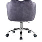 ACME Rowse Office Chair, Dark Gray Velvet & Chrome Finish