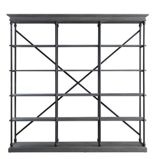 ACME Rukia Bookshelf, Gray & Black Finish