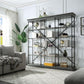 ACME Rukia Bookshelf, Gray & Black Finish