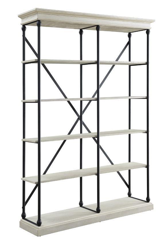 ACME Rukia Bookshelf, White & Black Finish