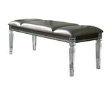 ACME Sadie Bench, PU & Clear Acrylic