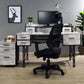 ACME Safea Computer Desk, Antique White & Black Finish