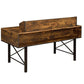 ACME Safea Computer Desk, Weathered Oak & Black Finish