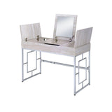 ACME Saffron Vanity Desk, Natural & Chrome