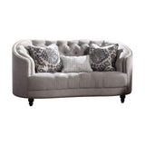 ACME Saira Loveseat w/3 Pillows, Light Gray Fabric