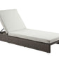 ACME Salena Patio Sun Lounge,Beige Fabric & Gray Finish