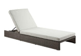 ACME Salena Patio Sun Lounge,Beige Fabric & Gray Finish