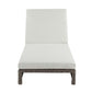 ACME Salena Patio Sun Lounge,Beige Fabric & Gray Finish