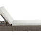 ACME Salena Patio Sun Lounge,Beige Fabric & Gray Finish