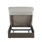 ACME Salena Patio Sun Lounge,Beige Fabric & Gray Finish