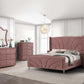 ACME Salonia Queen Bed, Pink Velvet