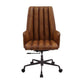 ACME Salvol Office Chair, Sahara Leather & Aluminum