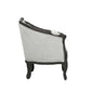 ACME Samael Chair w/Pillow, Gray Linen & Dark Brown Finish