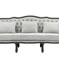 ACME Samael Sofa w/3 Pillows, Gray Linen & Dark Brown Finish