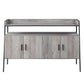 ACME Samiya TV Stand , Gray Oak & Black Finish