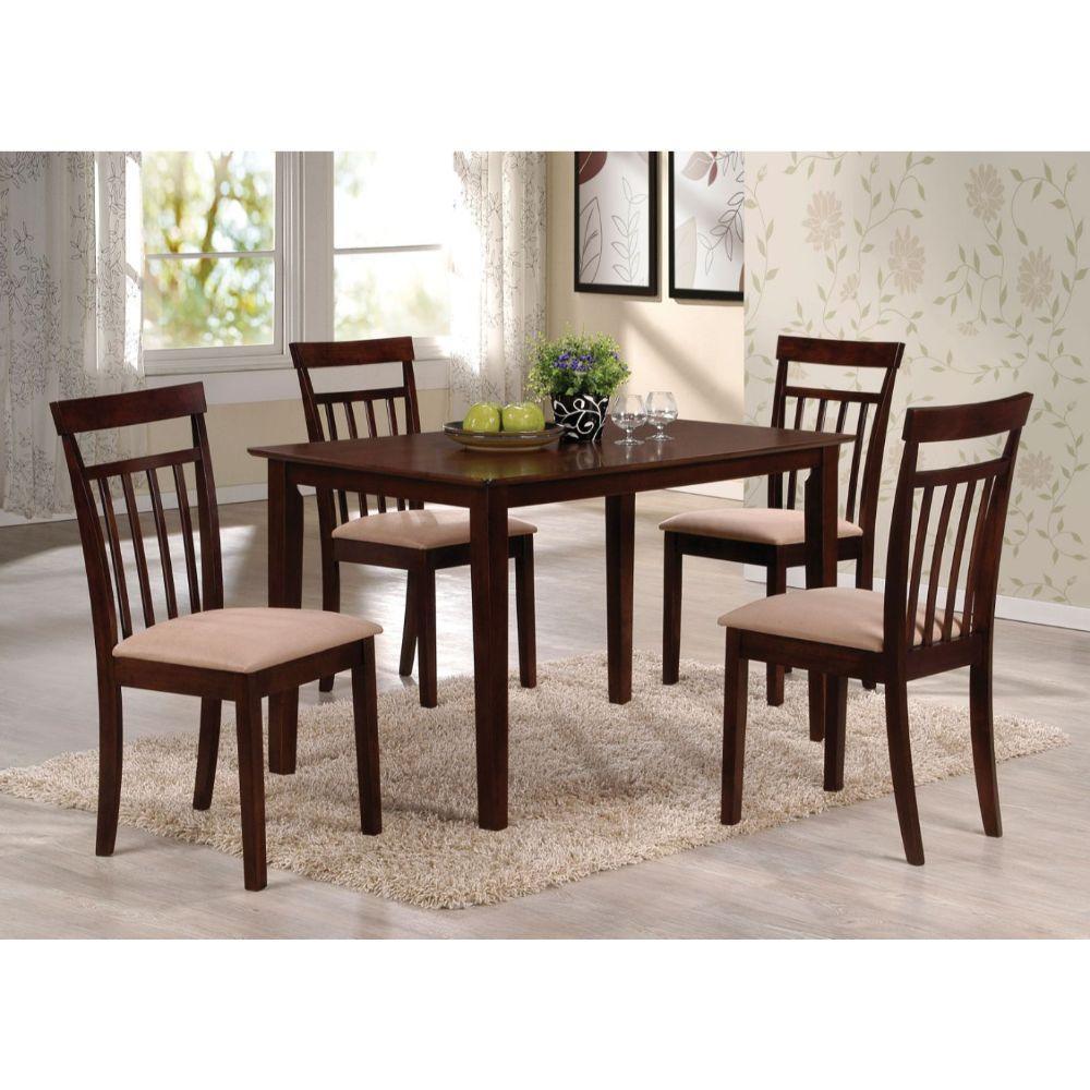 ACME Samuel 5Pc Pack Dining Set, Espresso & Mfb