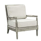 ACME Saraid Accent Chair, Beige Linen & Gray Oak Finish