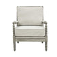 ACME Saraid Accent Chair, Beige Linen & Gray Oak Finish