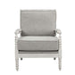 ACME Saraid Accent Chair, Gray Linen & Light Oak Finish