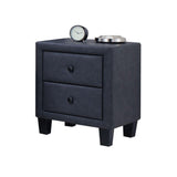 ACME Saveria Nightstand, 2-Tone Gray PU