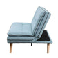 ACME Savilla Adjustable Sofa, Blue Linen & Oak Finish