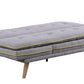 ACME Savilla Adjustable Sofa, Gray Linen & Oak Finish