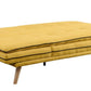 ACME Savilla Adjustable Sofa, Yellow Linen & Oak Finish