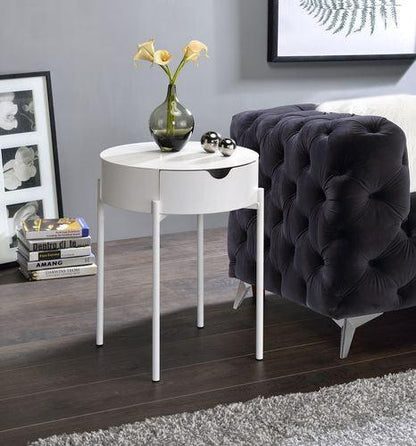 ACME Scylla Accent Table, White Finish