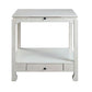 ACME Seatlas Accent Table, Antique White Finish