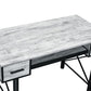 ACME Settea Computer Desk, Antique White & Black Finish