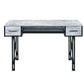 ACME Settea Computer Desk, Antique White & Black Finish