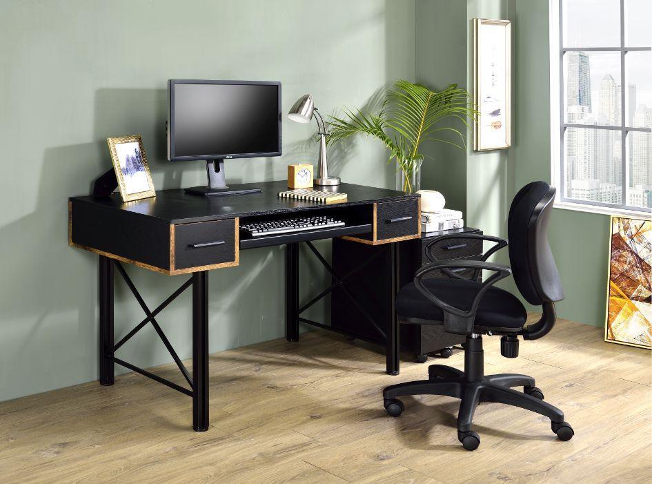 ACME Settea Computer Desk, Black Finish