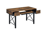 ACME Settea Computer Desk, Weathered Oak & Black Finish