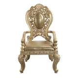 ACME Seville Arm Chair 2Pc, PU & Gold Finish DN00459