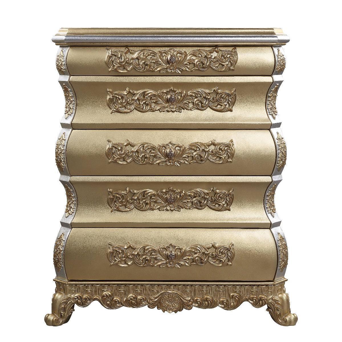 ACME Seville Chest, Gold Finish