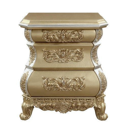 ACME Seville Nightstand, Gold Finish