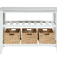 ACME Sezye Kitchen Island , Marble Top & White Finish