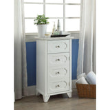 ACME Shakeia Cabinet, Marble & White