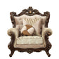 ACME Shalisa Chair w/2 Pillows, Fabric & Walnut