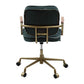 ACME Siecross Office Chair, Emerald Green Leather