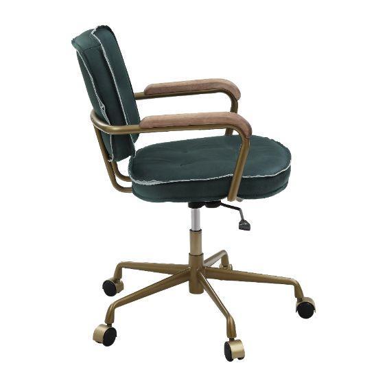 ACME Siecross Office Chair, Emerald Green Leather