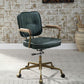 ACME Siecross Office Chair, Emerald Green Leather